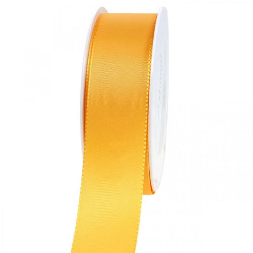 položky Dárková stuha, dekorační stuha, oranžová hedvábná stuha 40mm 50m