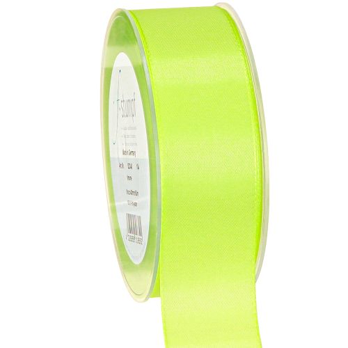 Dárková stuha ozdobná stuha s okrajem limetkově zelená 40mm 50m