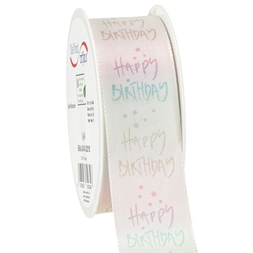 položky Dárková stuha Happy Birthday narozeninová dekorace 40mm 15m