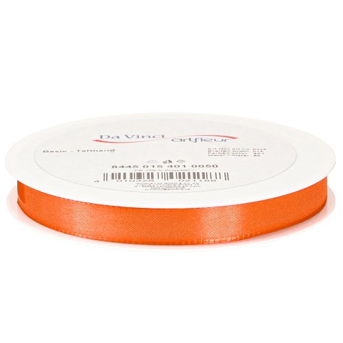 položky Dárková stuha oranžová stuha ozdobná stuha 15mm 50m