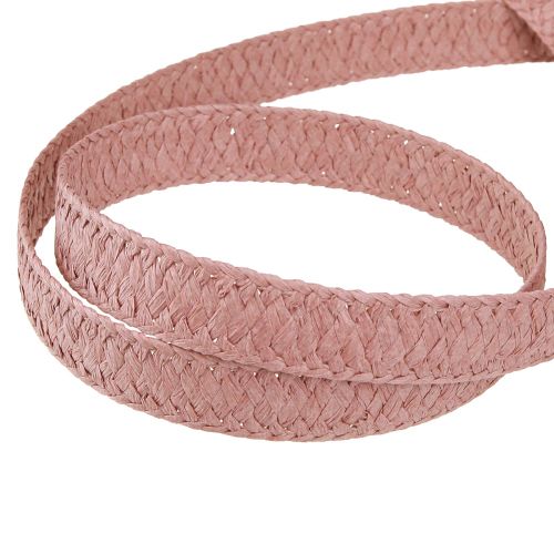 položky Dárková stuha papírová starorůžová pletená papírová stuha 20mm 10m