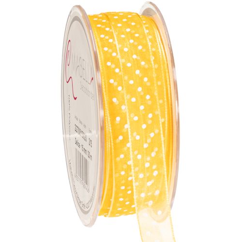 Floristik24 Dárková stuha s puntíky, perfektní ozdoba pro dárkové balíčky a dárkové krabičky, šířka 1,5 cm, délka 20 m