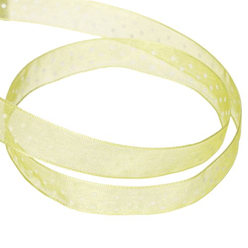 položky Stuha s puntíkovaným vzorem pro dekorativní balení dárků, šířka 1,5 cm, délka 20 m