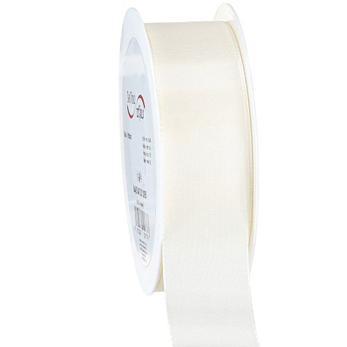 Floristik24 Dárková stuha a ozdobná stuha taftová stuha krémová 40mm 50m