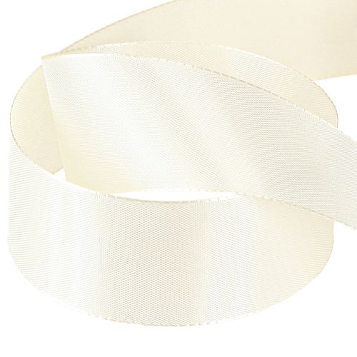 položky Dárková stuha a ozdobná stuha taftová stuha krémová 40mm 50m