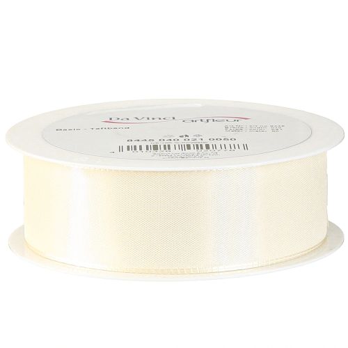 položky Dárková stuha a ozdobná stuha taftová stuha krémová 40mm 50m