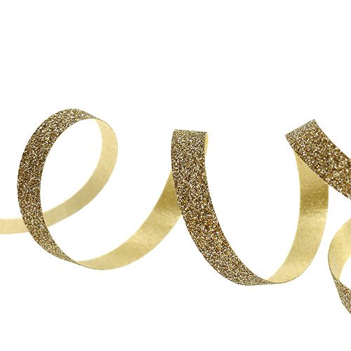 Floristik24 Dárková stuha se slídovým zlatem 5mm 150m