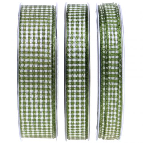 položky Dárková stuha diamanty zelená 8mm - 25mm 20m