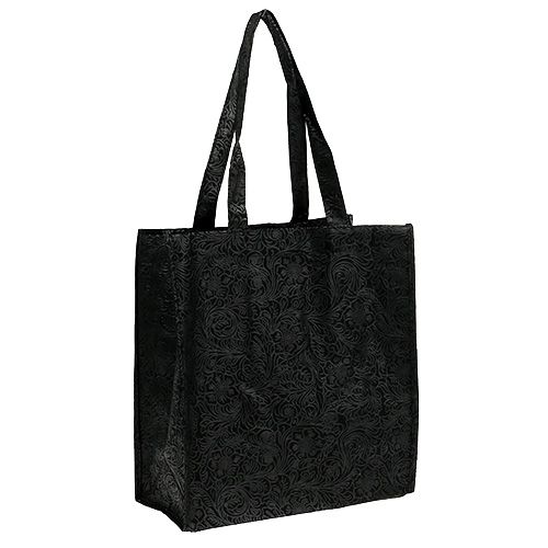 Floristik24 Dárková taška černá 30cm x 33cm 1ks