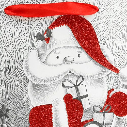 Floristik24 Dárkový sáček Santa 24 cm x 18 cm x 8 cm