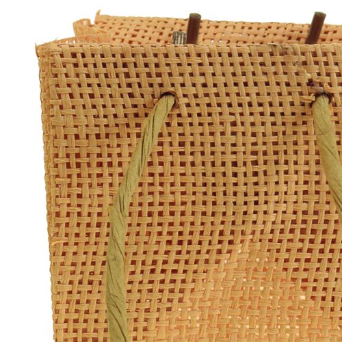 položky Dárkové tašky tkané s uchy vanilková oranžová růžová 10,5cm 12 ks
