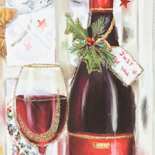 položky Vánoční dárková taška 8cm x 18cm H24cm sada 2 ks