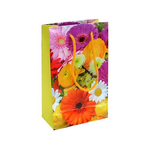 Floristik24 Dárková taška s květinami 12cm x 19cm 1ks