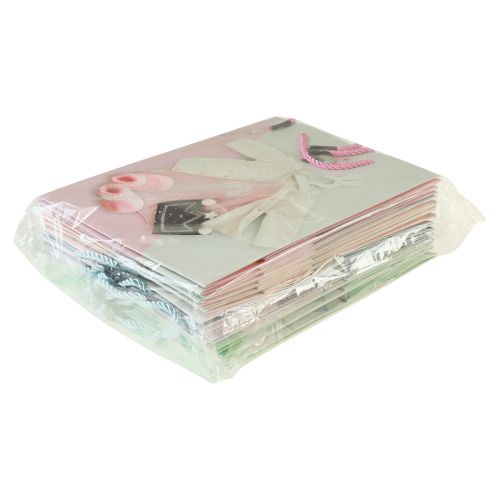 položky Dárkové tašky dětské dárkové tašky narození 23×18cm 12ks