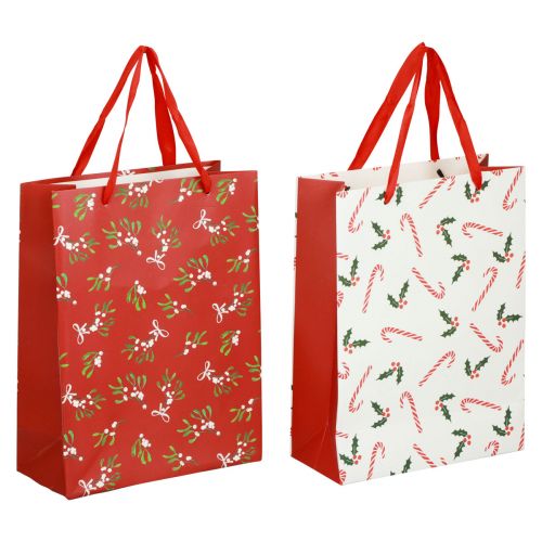 Floristik24 Dárkové tašky Vánoční dárková taška dárková taška 18×24×8cm 2ks