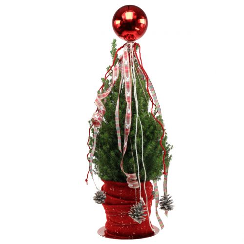Vánoční koule plastová malá Ø14cm červená 1ks