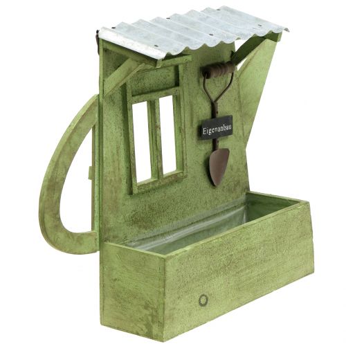Floristik24 Květináč zahradní kůlna zelený H40cm