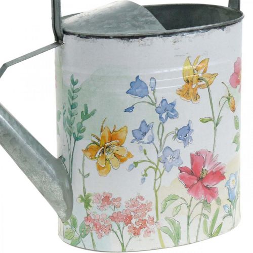 Floristik24 Dekorativní konev kovová, kovový džbán květiny vintage L35cm H31cm