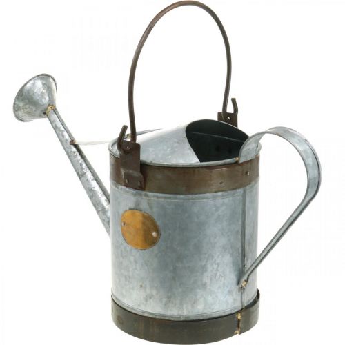 položky Dekorativní konev kovový květináč retro vzhled závěsný koš 58×23×32cm