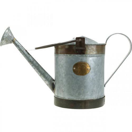 položky Dekorativní konev kovový květináč retro vzhled závěsný koš 58×23×32cm