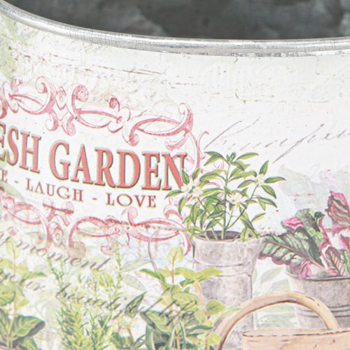 položky Dekorace konev stříbrná kovová Fresh Garden 30x11x14,5cm