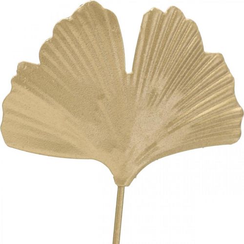 Floristik24 Ginkgo větev kovová ozdobná zátka Ginkgo Golden 14×28cm 6 ks