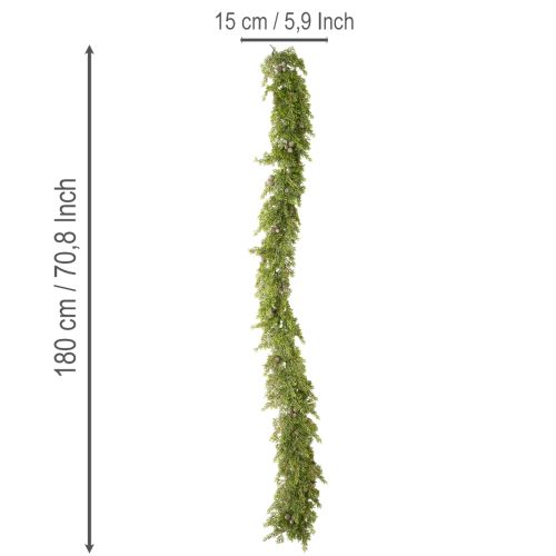 Girlanda z umělého cypřiše s kužely, 180 cm, na stůl a dveře | Floristik24.cz