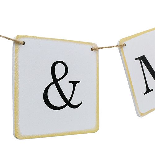 Floristik24 Girlanda "Mr & Mrs" 85cm bílá 1ks