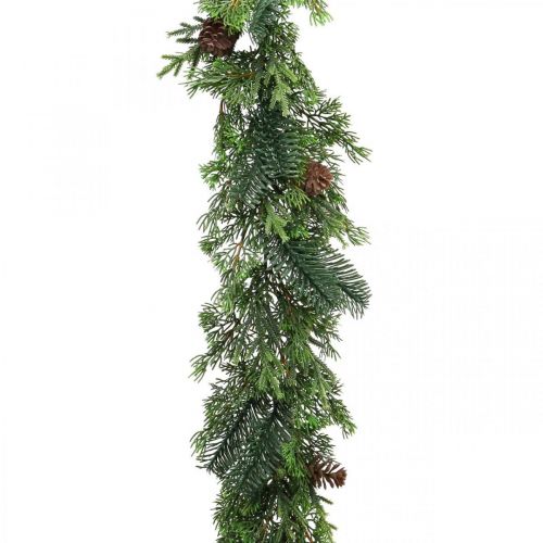 Floristik24 Vánoční girlanda deco girlanda se šiškami zelená 182cm