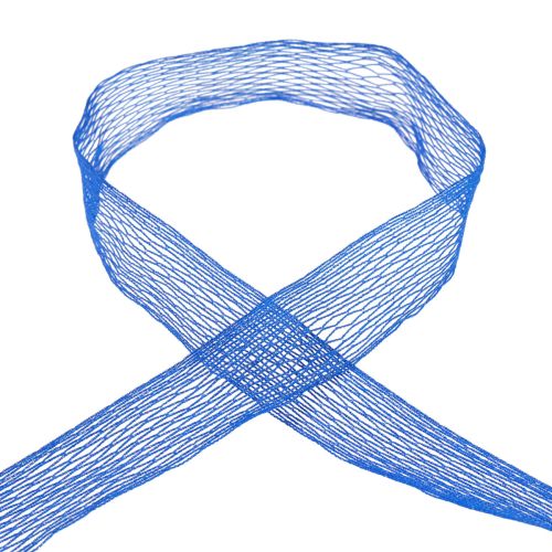 položky Síťová páska, mřížková páska, dekorativní páska, modrá, vyztužená drátem, 50 mm, 10 m
