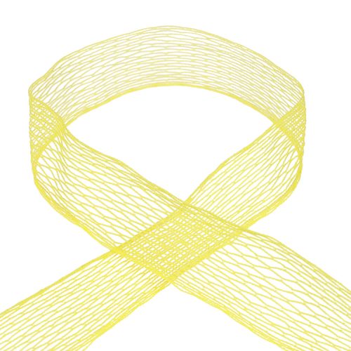 položky Síťová páska, mřížková páska, dekorativní páska, žlutá, vyztužená drátem, 50 mm, 10 m