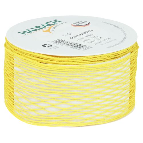 položky Síťová páska, mřížková páska, dekorativní páska, žlutá, vyztužená drátem, 50 mm, 10 m