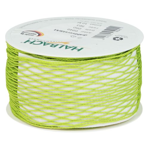 položky Síťovaná páska, mřížková páska, dekorativní páska, zelená, vyztužená drátem, 50 mm, 10 m