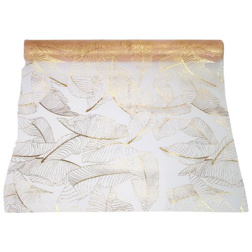 položky Běhoun podzimní dekorace list běhounu oranžová zlatá 48x450cm