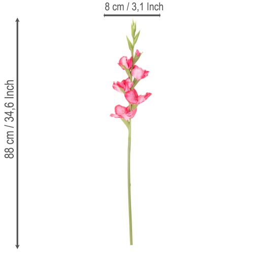 Umělá gladiolasa s ozdobnými květy, 88 cm | Floristik24.cz