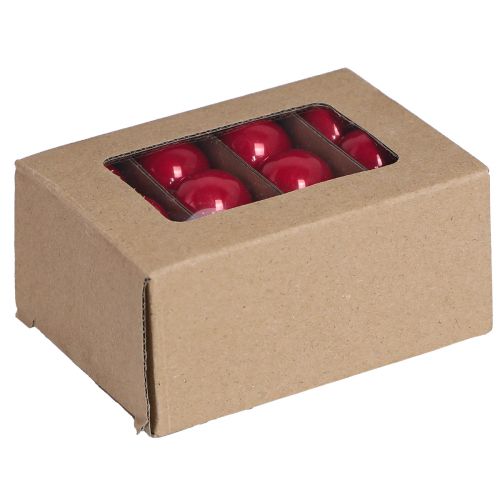 položky Skleněné vánoční koule červené smaltovaný vzhled mini Ø3cm 22 ks