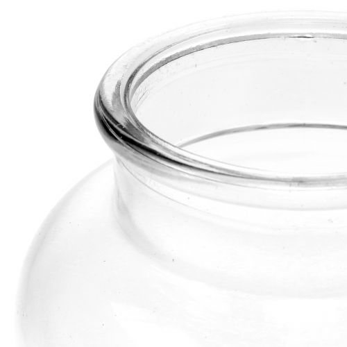 Floristik24 Skleněná váza Ø14cm H16,5cm