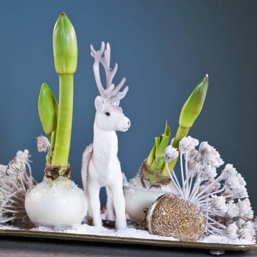 Floristik24 Vánoční ozdoby na stromeček žalud k zavěšení kovový skleněný zlatý 7cm 4ks