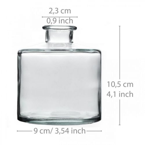 Floristik24 Váza na květiny, svícen, skleněná dóza průhledná V10,5cm Ø9cm