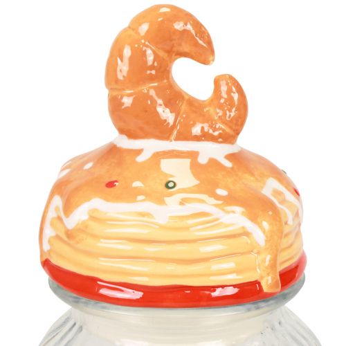 položky Bonboniere skleněná dóza na sušenky s víčkem na croissant Ø11cm V28,5cm