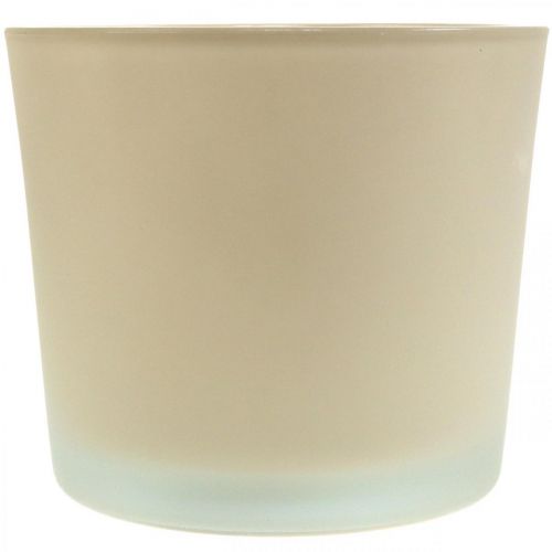 položky Skleněný květináč béžový květináč skleněný květináč Ø14,5cm V12,5cm