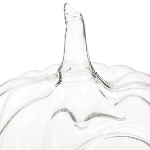 položky Skleněná dýně s otvorem, podzimní dekorace dýně, čirá, Ø21 cm, V20 cm
