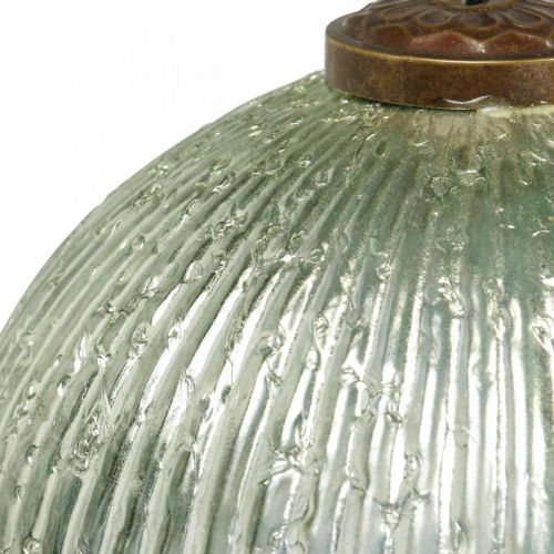 Floristik24 Vánoční koule sklenice velká na zavěšení zelená, zlatá vintage Ø20cm