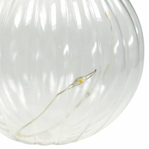 Floristik24 Solární LED lampa retro vzhledu transparentní teplá bílá Ø8cm