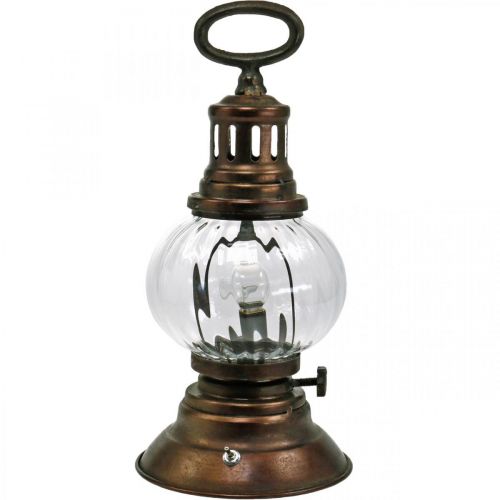 Floristik24 LED hurikánová lucerna, kovová lampa, dekorativní světlo, vintage vzhled Ø12,5cm H30cm