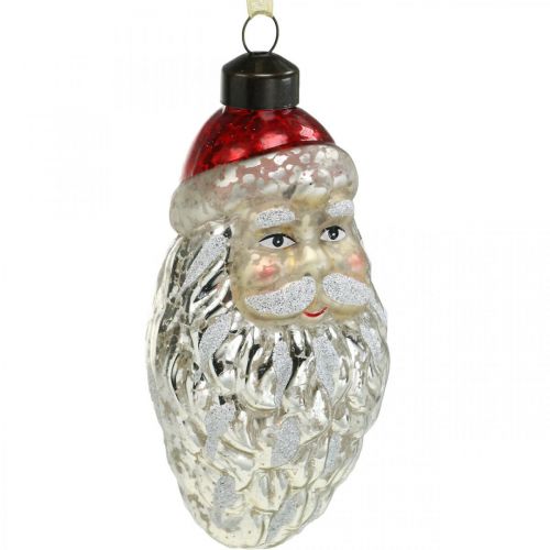 Floristik24 Dekorativní přívěsek Santa Claus, adventní dekorace, ozdoba na vánoční stromeček pravé sklo, vintage vzhled V12cm Øcm 2ks
