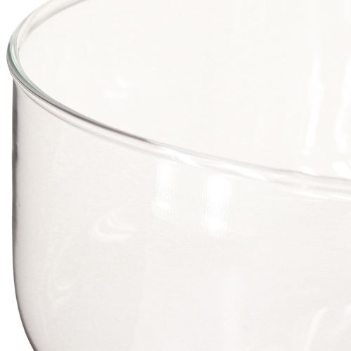 Floristik24 Skleněná miska na plovoucí svíčky Miska s podstavcem Ø19cm V14cm