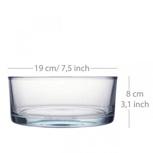Floristik24 Skleněná mísa Ø19cm V8cm