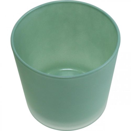 položky Skleněný květináč zelený květináč skleněná vana Ø11,5cm H11cm