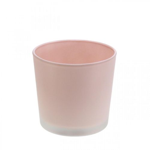 Květináč skleněný květináč růžová skleněná vana Ø11,5cm H11cm
